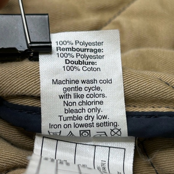 J.Crew Authentic Outerwear Quilted Vest XL Navy Blue Tan Lining - Picture 5 of 13